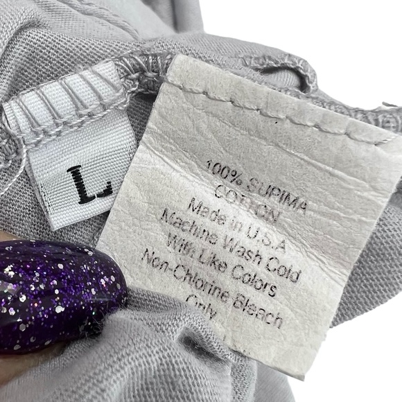 ANTHROPOLOGIE TEE PARTY LIGHT GRAY RUFFLED ELASTIC NECK LOOSE FIT TANK TOP - Picture 11 of 14